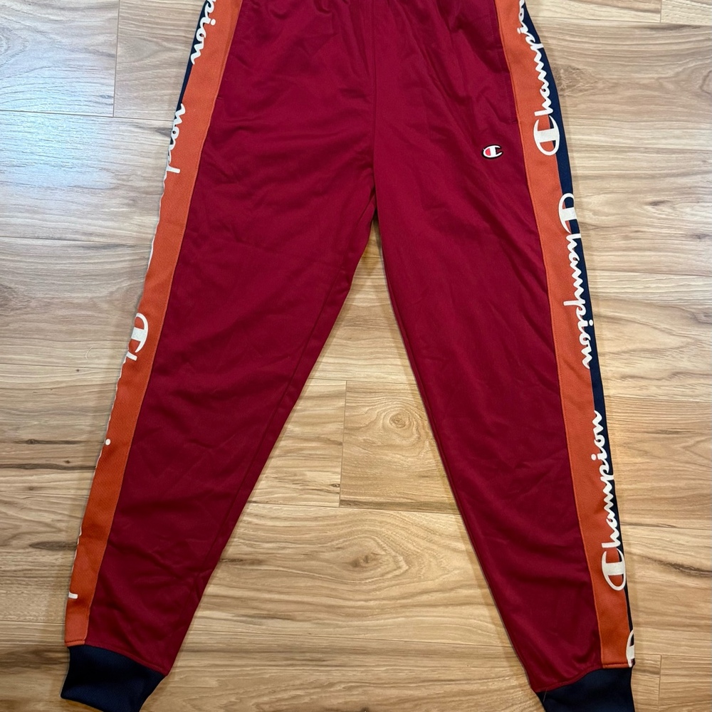 Champion Men’s Jogger Track Pants Small Red